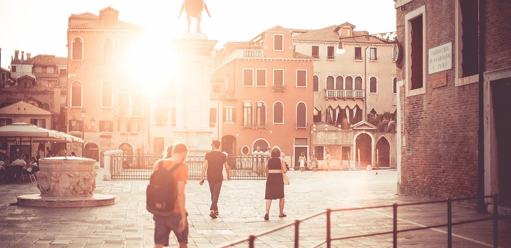Venice Piazzale Square Sunset