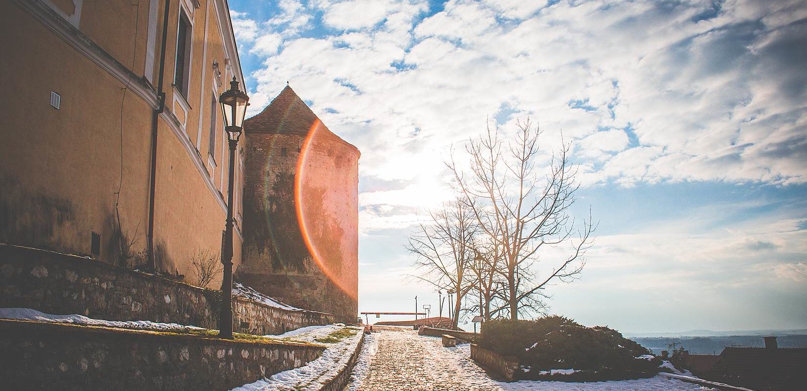 Sunset Over an Old Castle