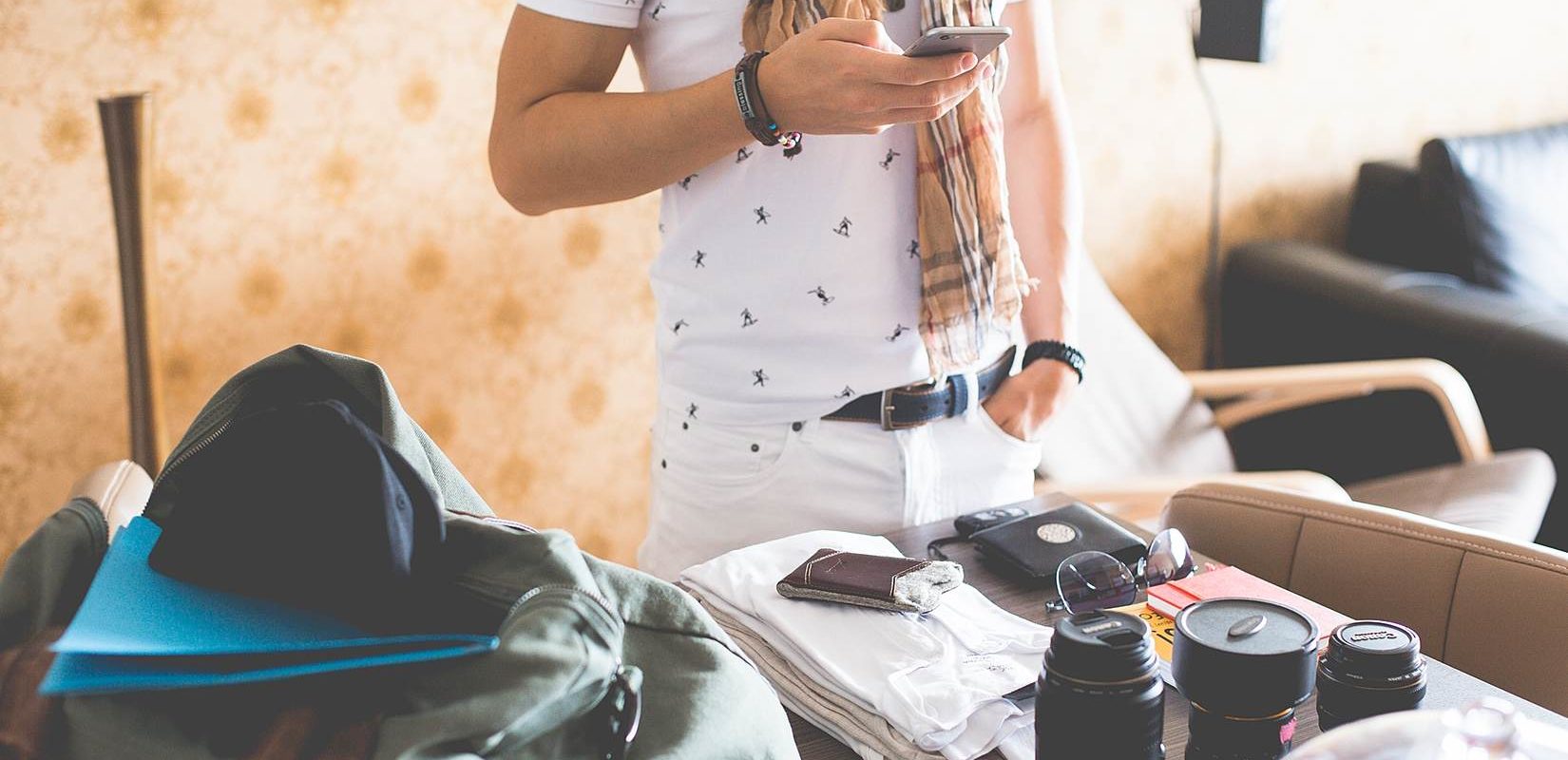 Man Checking His Phone